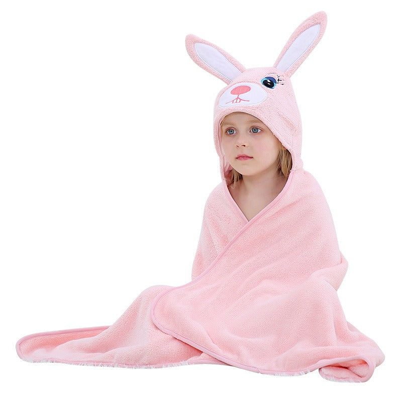 Baby's Bath Towel - Cute Hooded Animal Design - Soft and Highly Absorbent