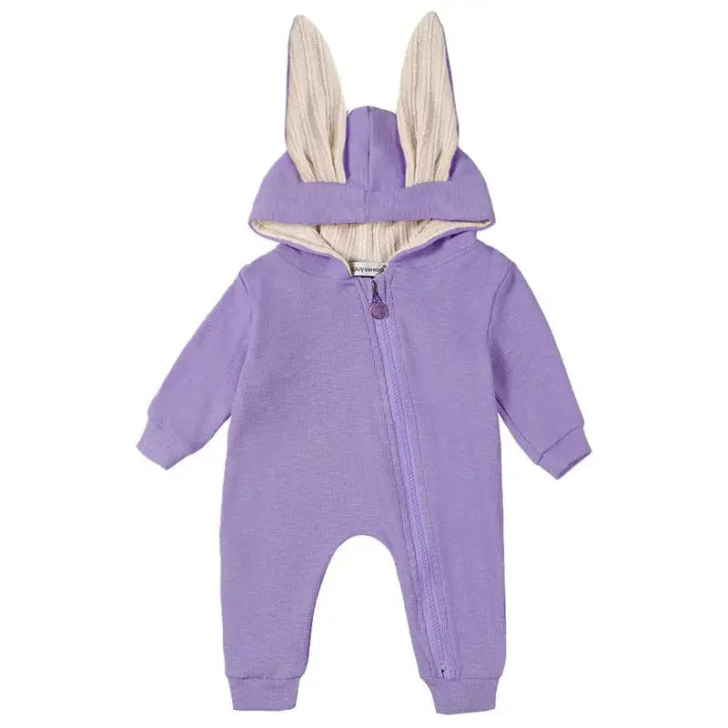 Baby Girl's or Boy's Onesie - Rabbit Ear Hooded Design - 100% Cotton