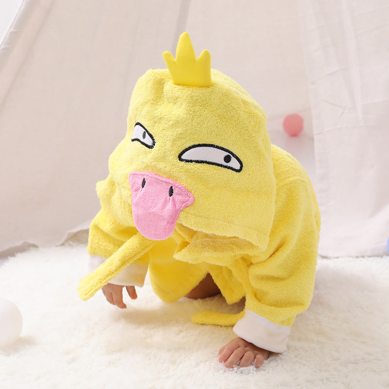 Baby's Bathrobe - Hooded Animal Design - 100% Cotton
