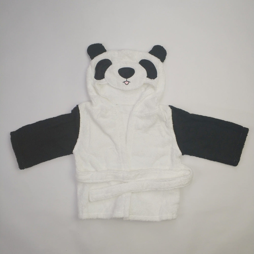 Baby's Bathrobe - Hooded Animal Design - 100% Cotton