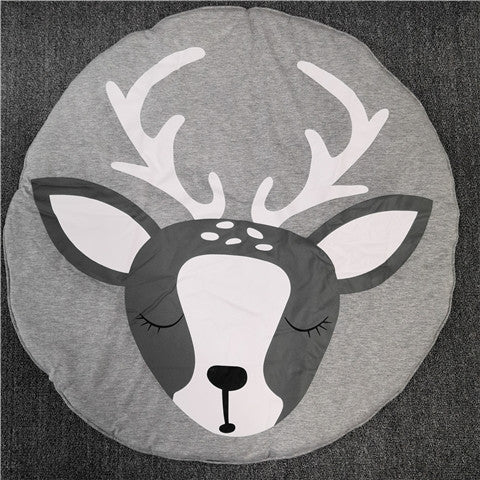 Baby Playtime Mat - Cute Animal Design - 100% Cotton