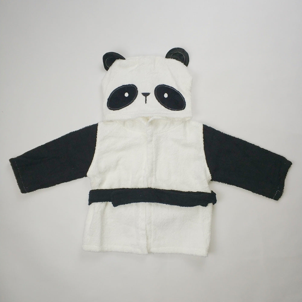 Baby's Bathrobe - Hooded Animal Design - 100% Cotton