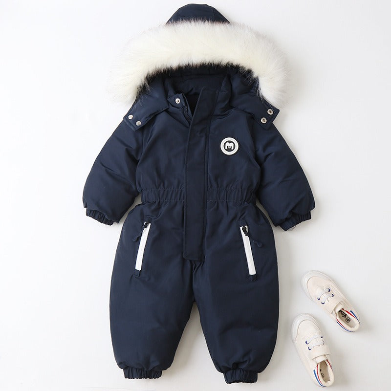Baby Girls or Boys Ski Suit Thick Warm Winter Romper