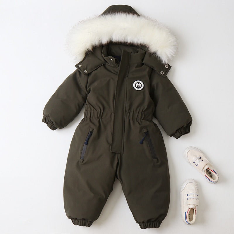 Baby Girls or Boys Ski Suit Thick Warm Winter Romper