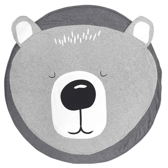Baby Playtime Mat - Cute Animal Design - 100% Cotton