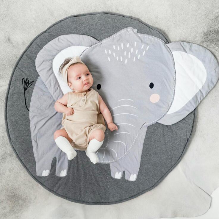 Baby Playtime Mat - Cute Animal Design - 100% Cotton