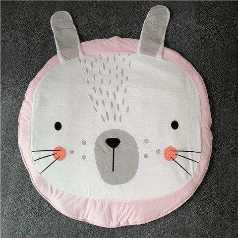 Baby Playtime Mat - Cute Animal Design - 100% Cotton