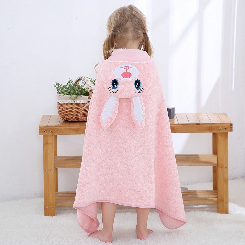 Baby's Bath Towel - Cute Hooded Animal Design - Soft and Highly Absorbent
