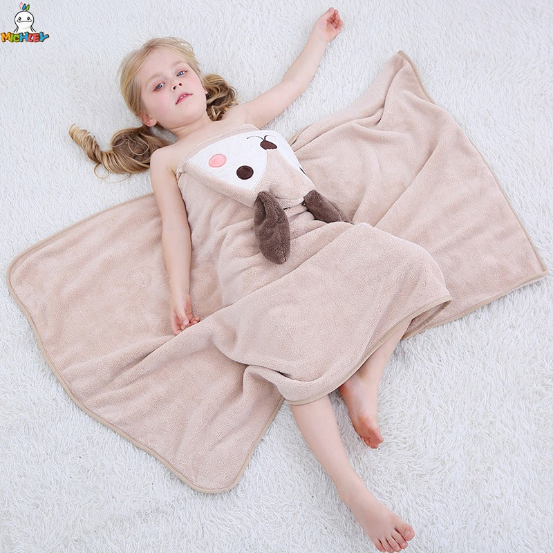 Baby's Bath Towel - Cute Hooded Animal Design - Soft and Highly Absorbent