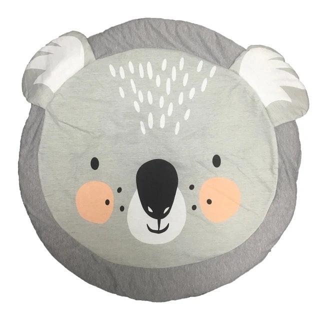 Baby Playtime Mat - Cute Animal Design - 100% Cotton