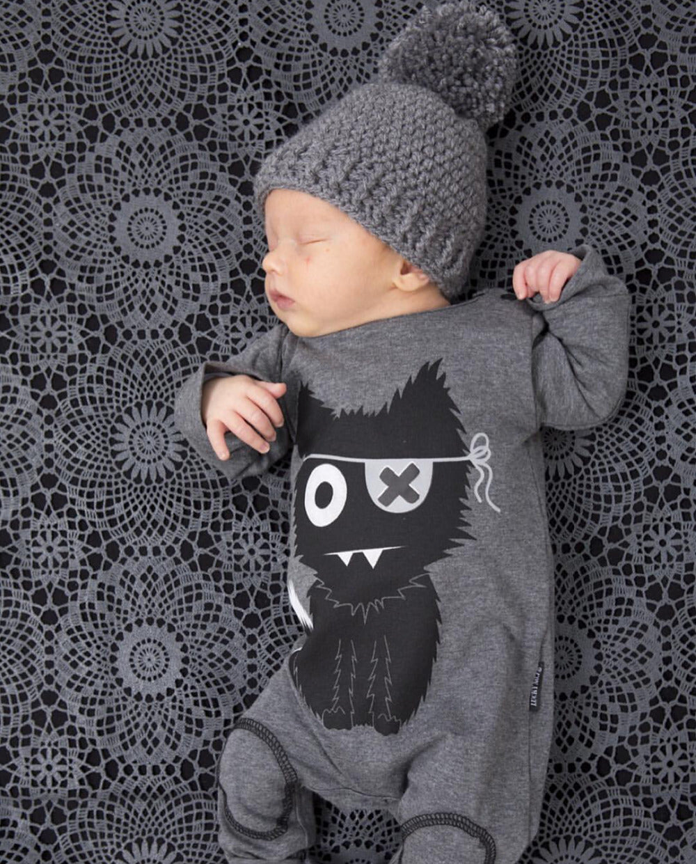 Baby Girl's or Boy's Cool Cats Long Sleeved Cotton Romper