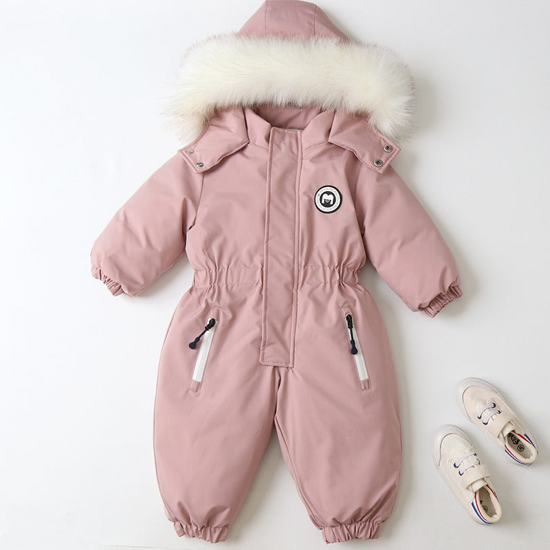 Baby Girls or Boys Ski Suit Thick Warm Winter Romper