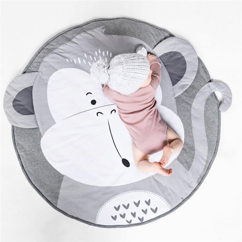 Baby Playtime Mat - Cute Animal Design - 100% Cotton