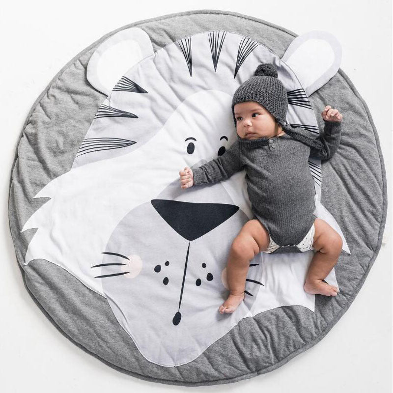 Baby Playtime Mat - Cute Animal Design - 100% Cotton