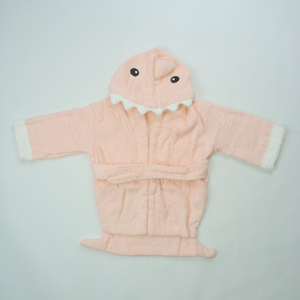 Baby's Bathrobe - Hooded Animal Design - 100% Cotton