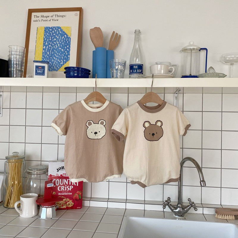 Baby Girl's or Boy's Short Sleeved Cotton Romper