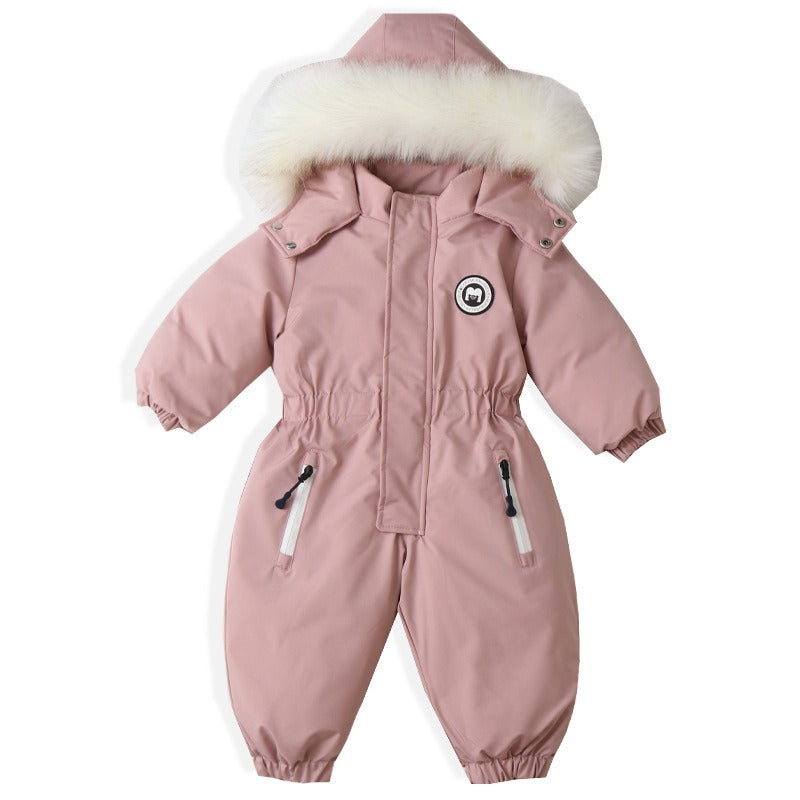 Baby Girls or Boys Ski Suit Thick Warm Winter Romper
