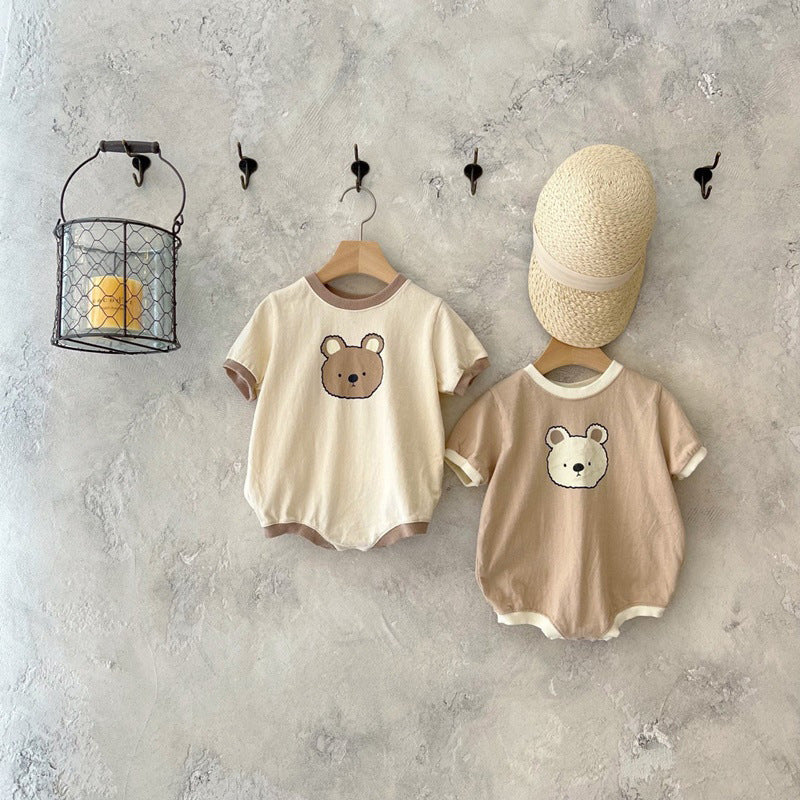 Baby Girl's or Boy's Short Sleeved Cotton Romper