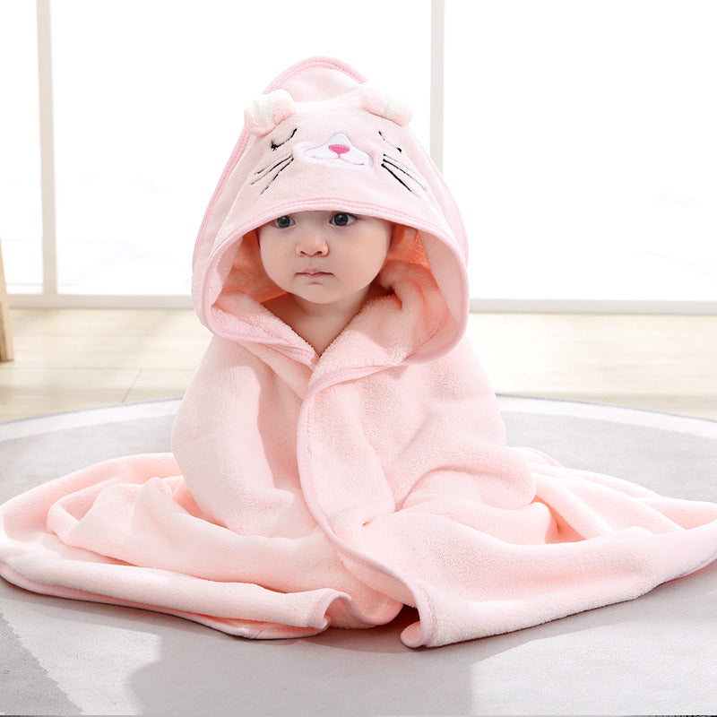 Baby's Bath Towel - Cuddly Cute Hooded Animal Design