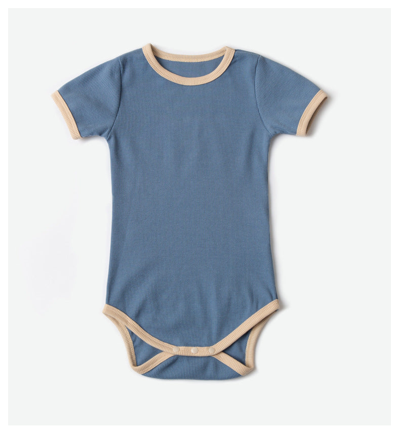 Baby Girl's or Boy's Short Sleeved Cotton Summer Romper