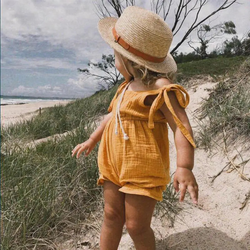 Baby Girl's Summer Jumpsuit - 100% Cotton