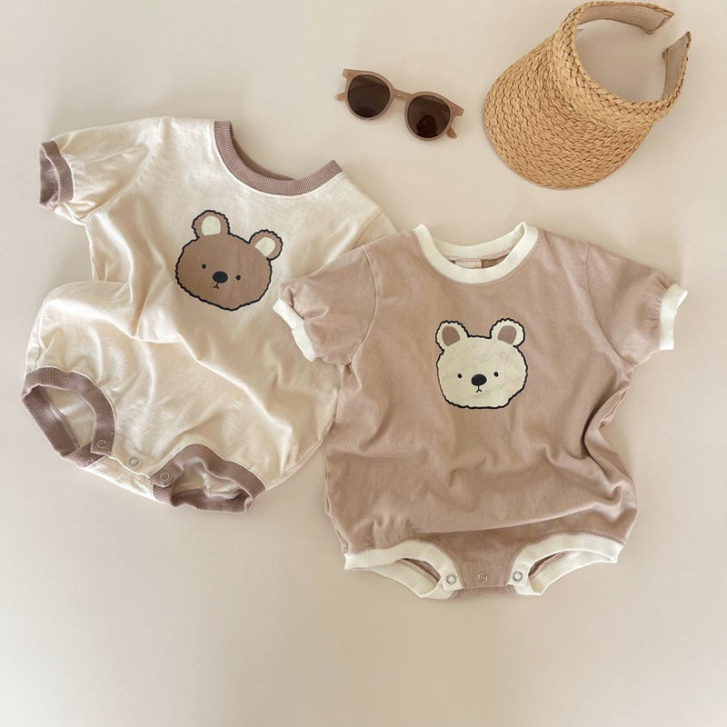 Baby Girl's or Boy's Short Sleeved Cotton Romper