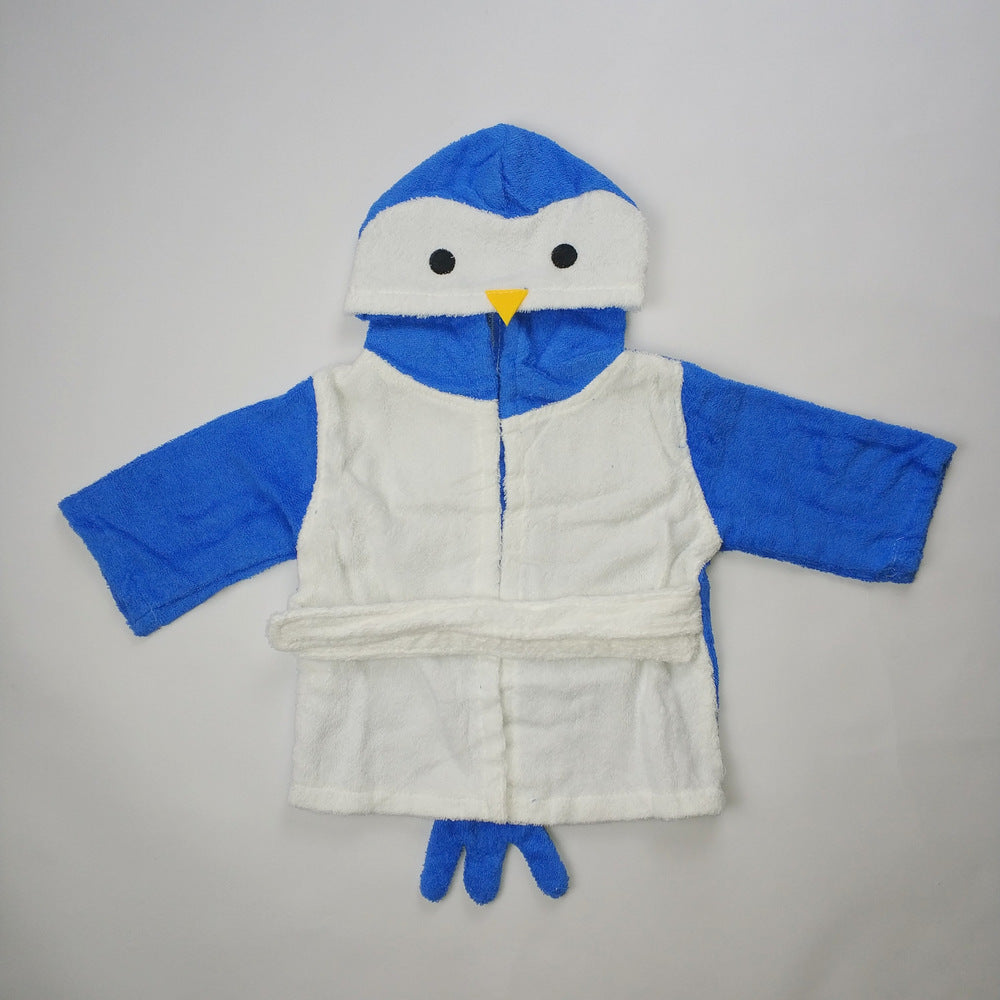 Baby's Bathrobe - Hooded Animal Design - 100% Cotton