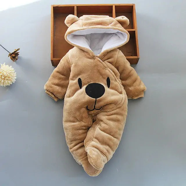 Baby Girl's or Boy's Winter Onesie - 100% Cotton Bodysuit