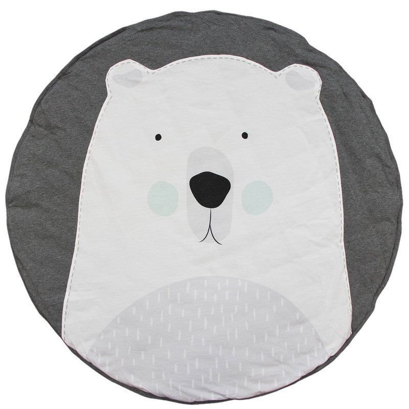 Baby Playtime Mat - Cute Animal Design - 100% Cotton