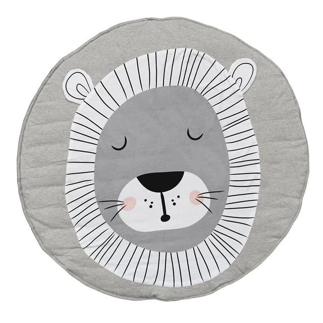 Baby Playtime Mat - Cute Animal Design - 100% Cotton