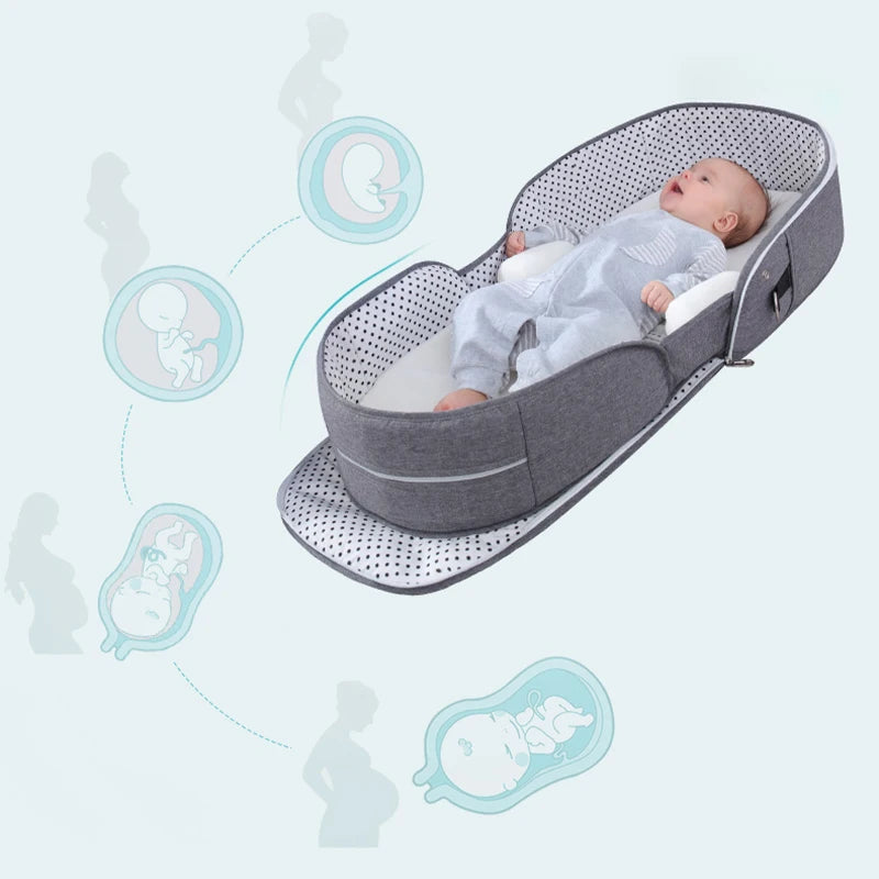 Baby's Portable Folding Travel Cot Including Mosquito Net