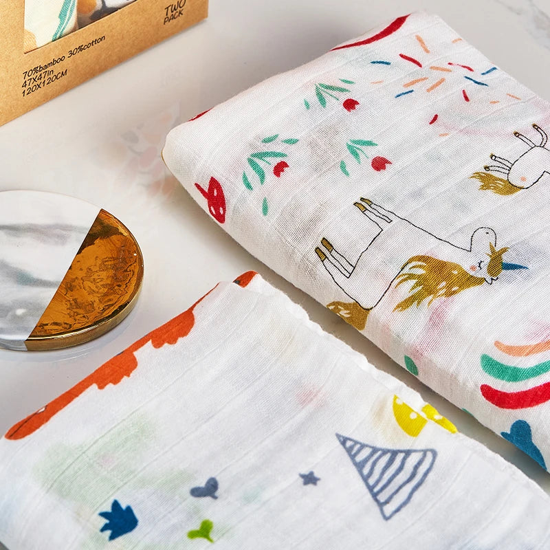 Baby's Blankets Kangobaby 2-Pack Soft Bamboo & Cotton