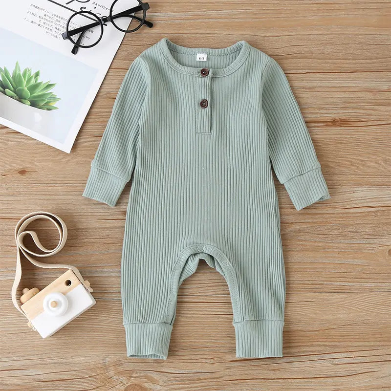 Baby Girl's or Boy's Long Sleeve Romper - 100% Cotton