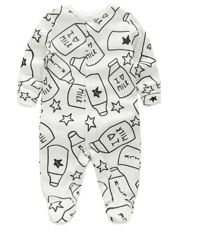 Baby Girl's or Boy's 100% Cotton I Love Milk Onesie
