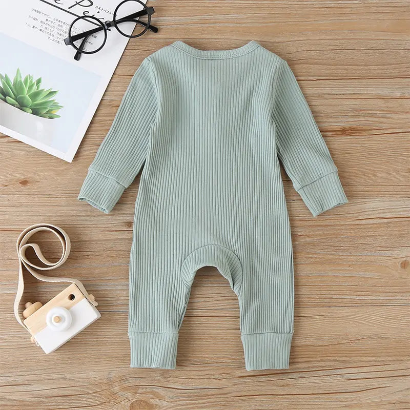 Baby Girl's or Boy's Long Sleeve Romper - 100% Cotton