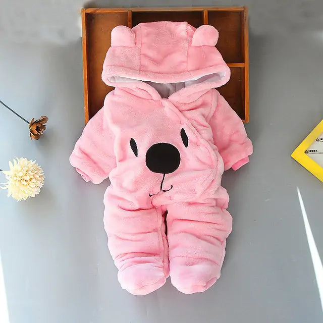 Baby Girl's or Boy's Winter Onesie - 100% Cotton Bodysuit