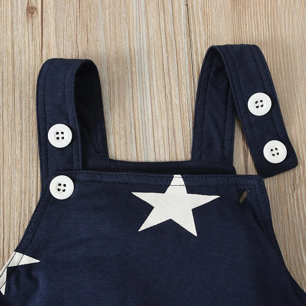 Newborn Baby Boys or Girls Long Sleeve Top, Suspender Pants and Hat