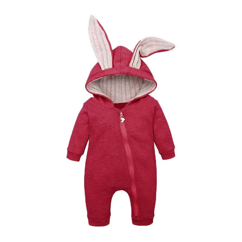 Baby Girl's or Boy's Onesie - Rabbit Ear Hooded Design - 100% Cotton