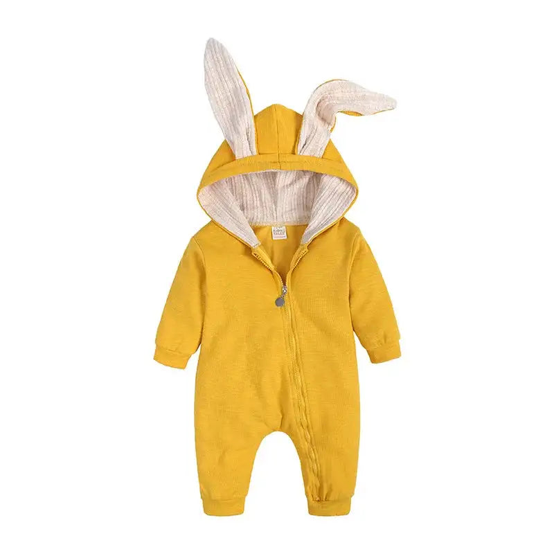Baby Girl's or Boy's Onesie - Rabbit Ear Hooded Design - 100% Cotton