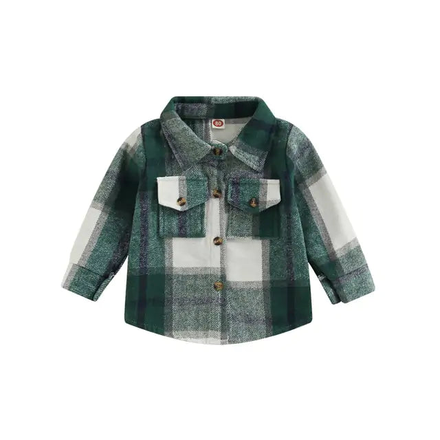 Baby Girl's or Boy's Winterwear - Plaid Patchwork Jacket