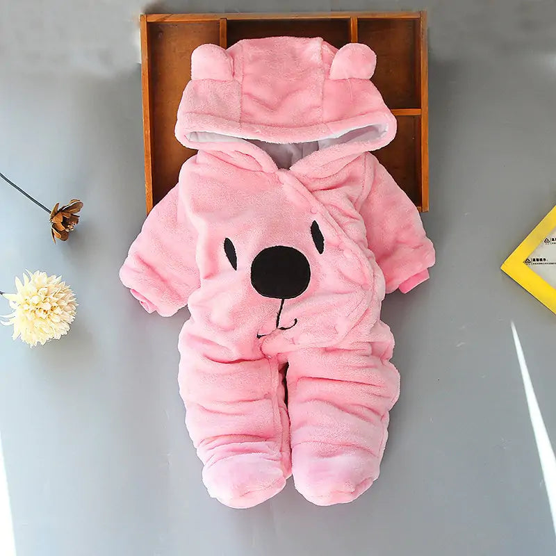 Baby Girl's or Boy's Winter Onesie - 100% Cotton Bodysuit