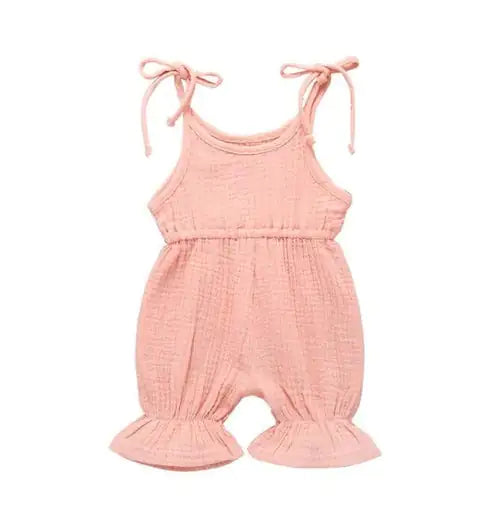 Baby Girl's Summer Jumpsuit - 100% Cotton