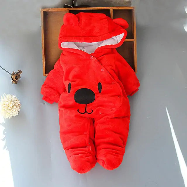 Baby Girl's or Boy's Winter Onesie - 100% Cotton Bodysuit
