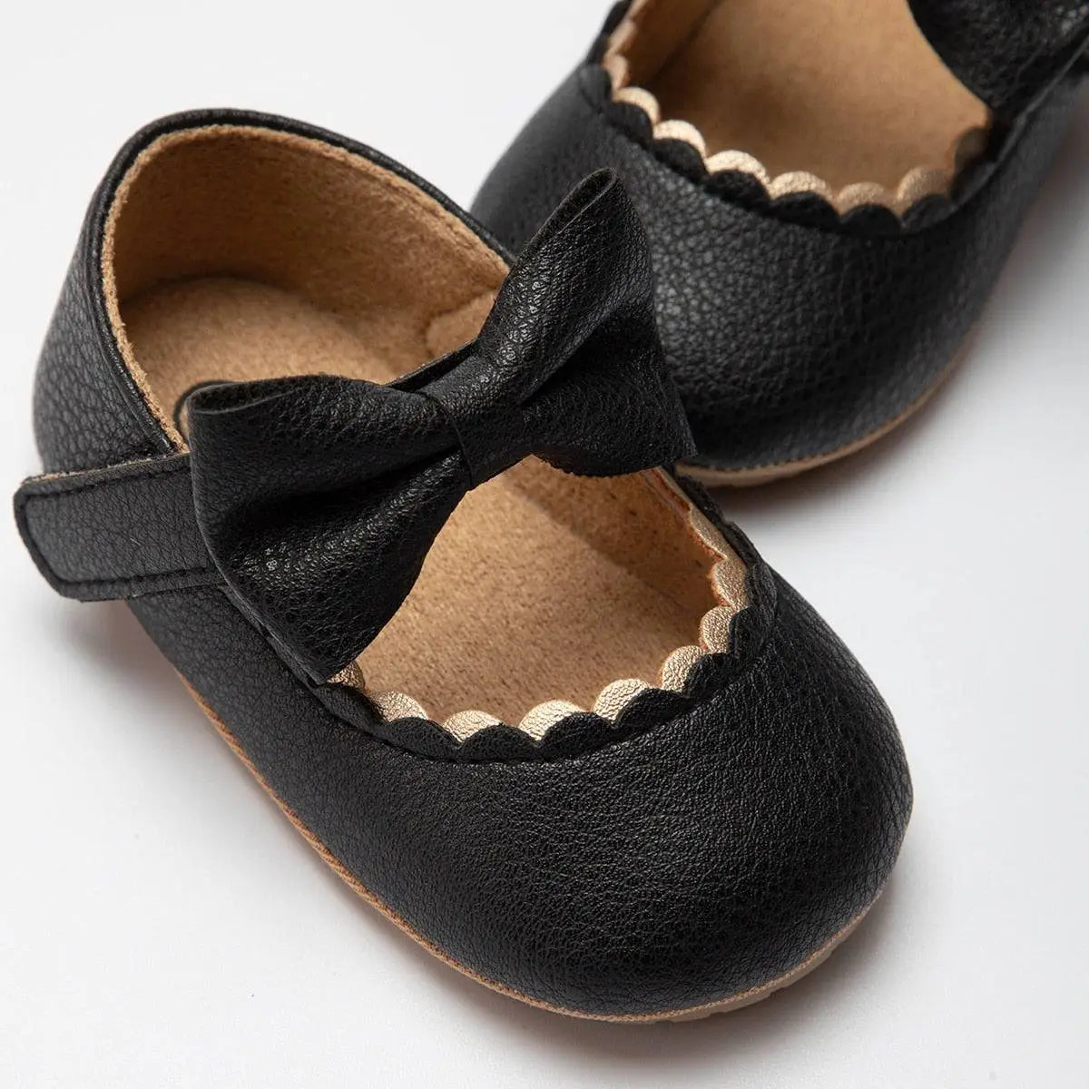Baby Girl's Rubber Soft Sole Mary Jane Shoes