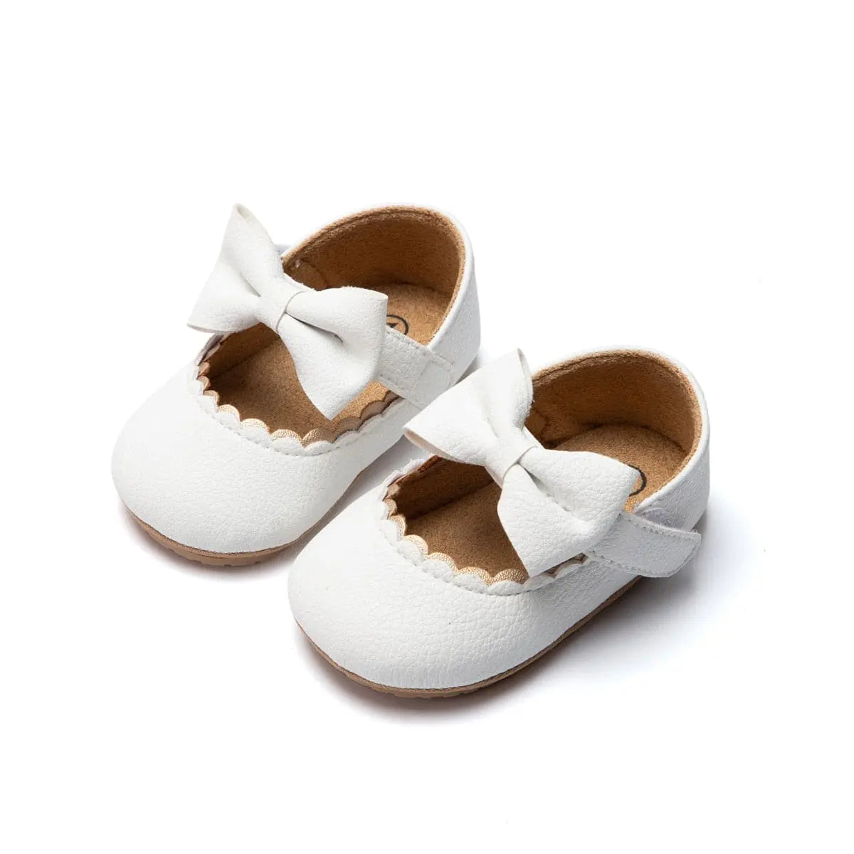 Baby Girl's Rubber Soft Sole Mary Jane Shoes