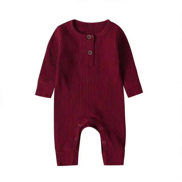 Baby Girl's or Boy's Long Sleeve Romper - 100% Cotton