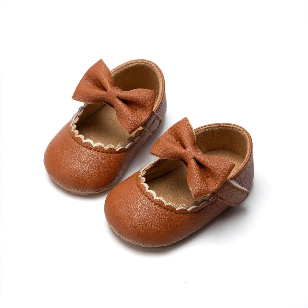 Baby Girl's Rubber Soft Sole Mary Jane Shoes