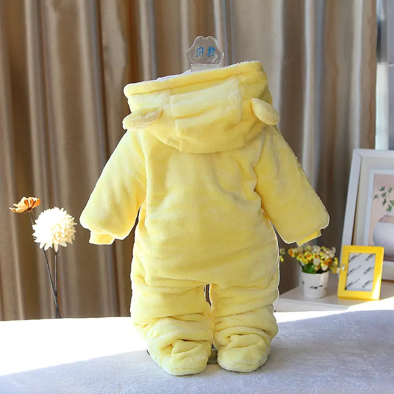 Baby Girl's or Boy's Winter Onesie - 100% Cotton Bodysuit