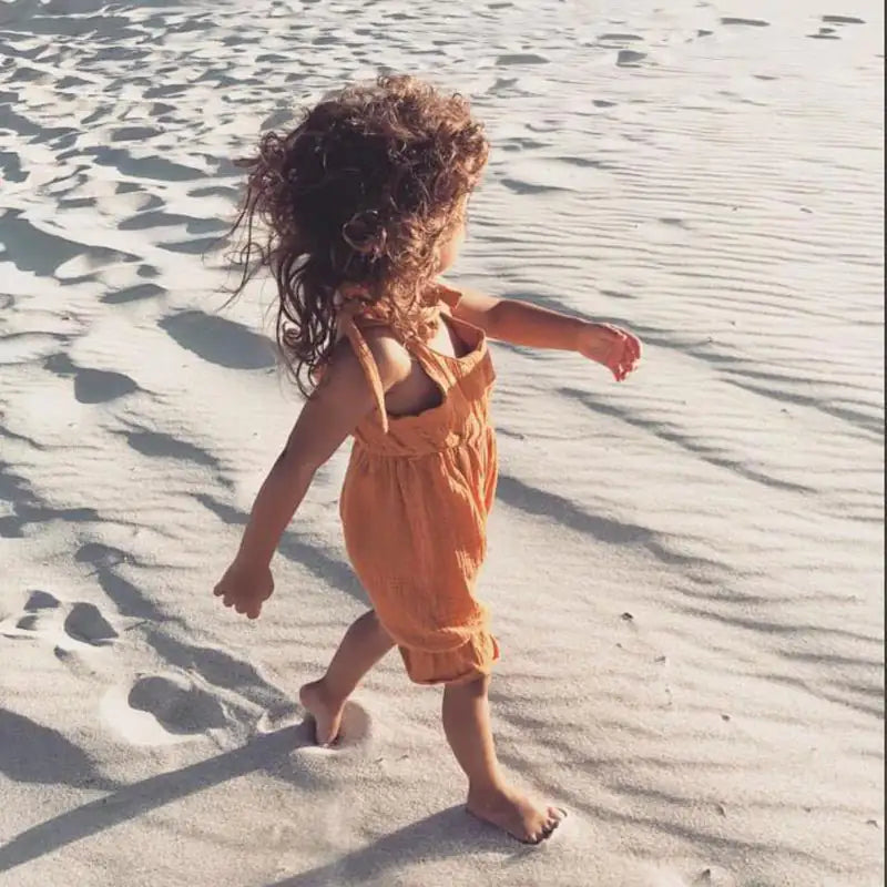 Baby Girl's Summer Jumpsuit - 100% Cotton