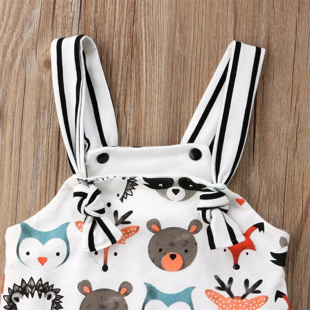 Baby Girl's or Boy's Summer Cotton Romper Jumpsuit Cartoon Animal Design